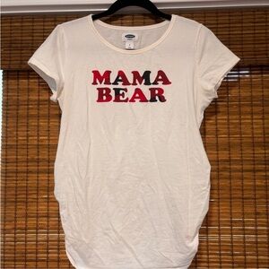 White 'Mama Bear' Graphic Maternity T-Shirt